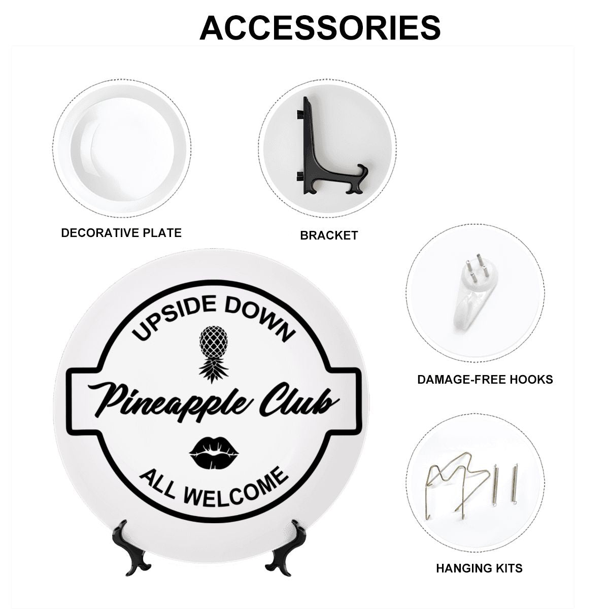 Upside-Down Pineapple Club Decorative Plate