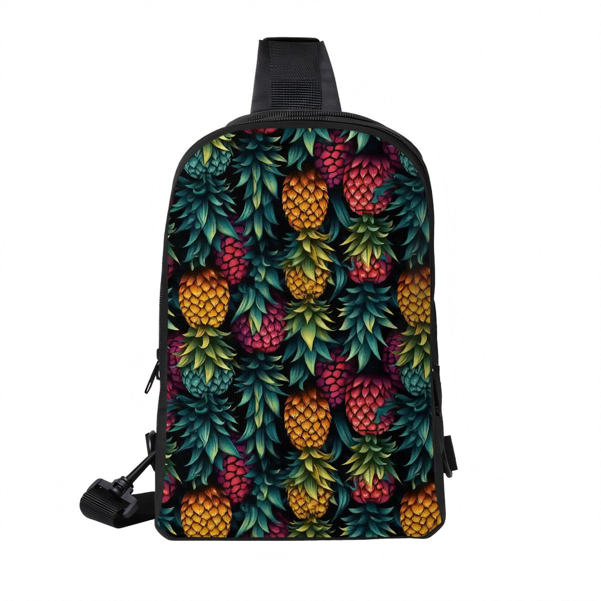 Colorful Upside-Down Pineapple Double Layer CrossBody Bag Chest Bag