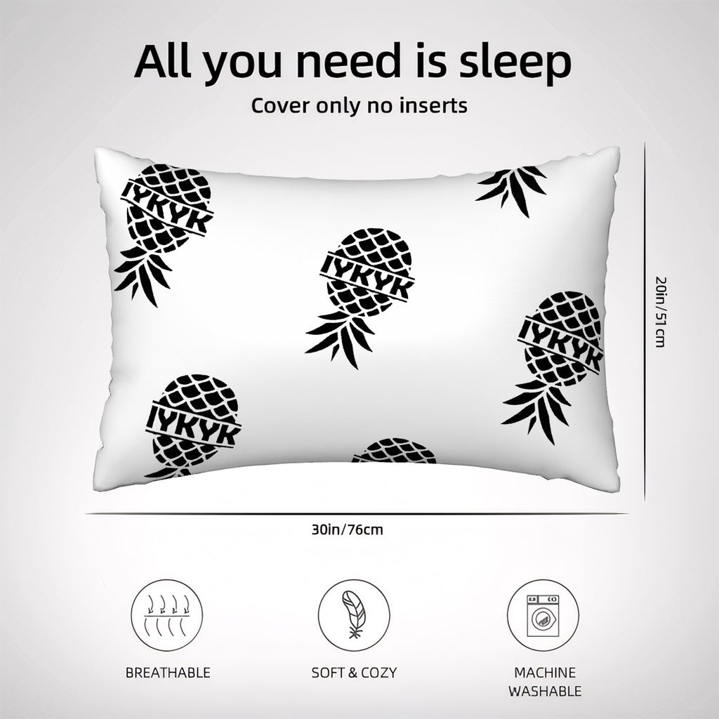 IYKYK Pineapple Satin Pillowcase with Hidden Zipper