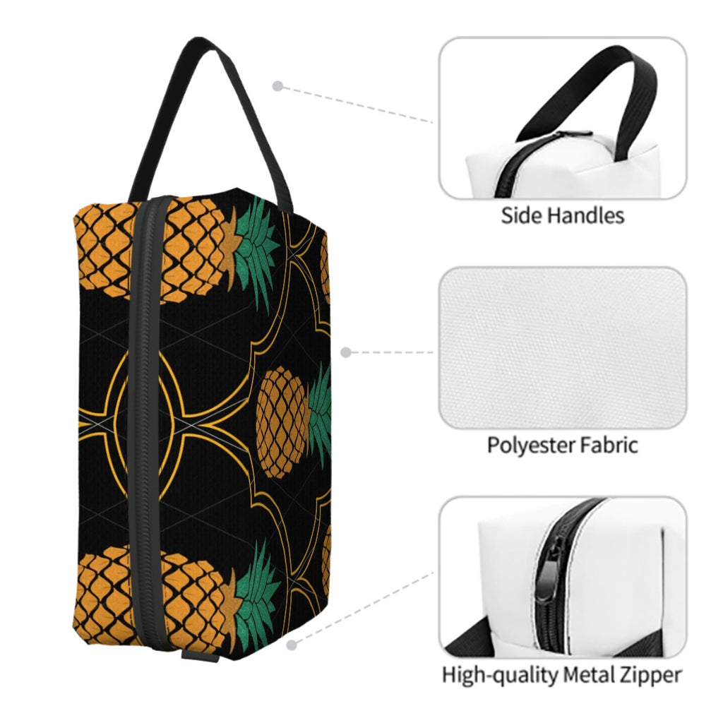 Colorful Pineapple Travel Toiletry Bag Portable Large Capacity