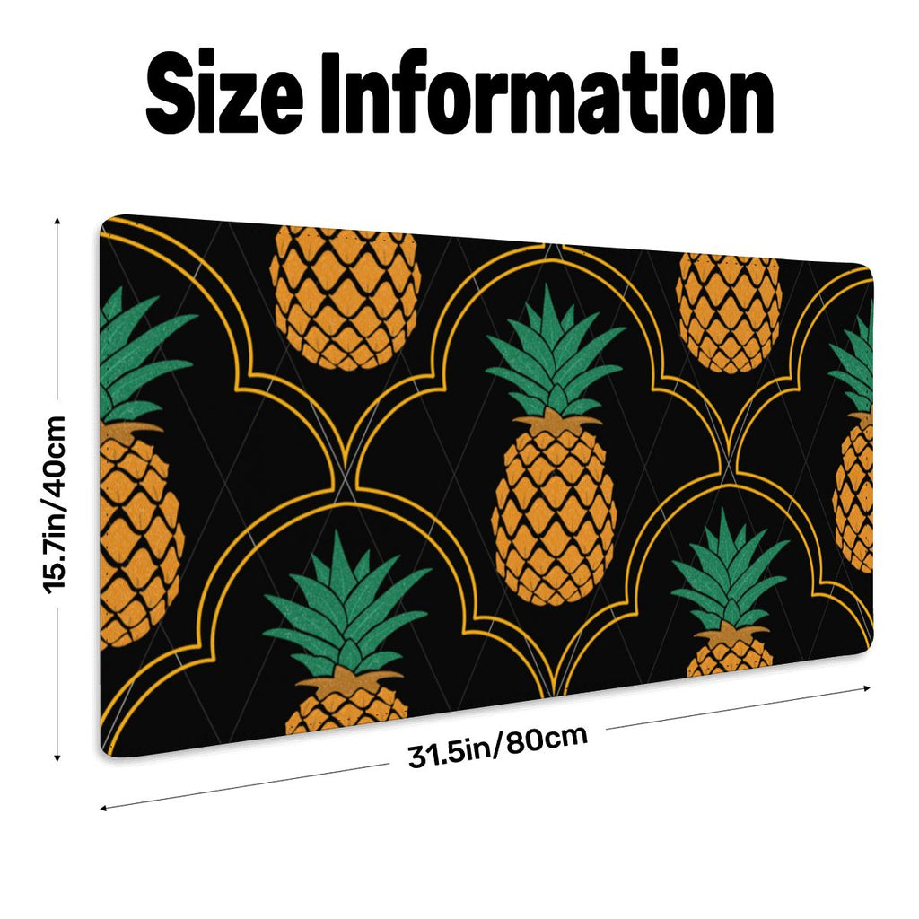 Fancy Upside-Down Pineapple PVC Leather Mouse Pad