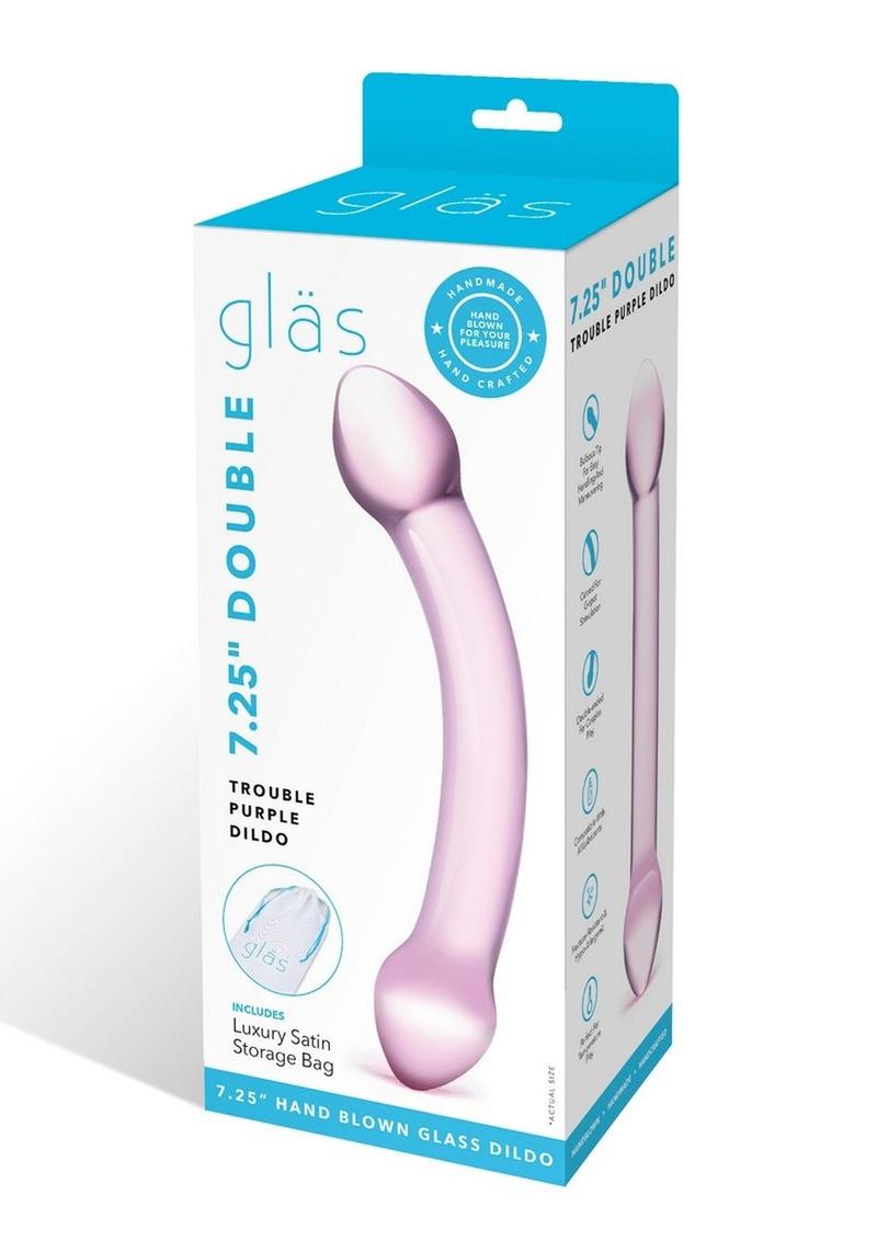 Glas Double Trouble Purple Dildo With Comfortable Length