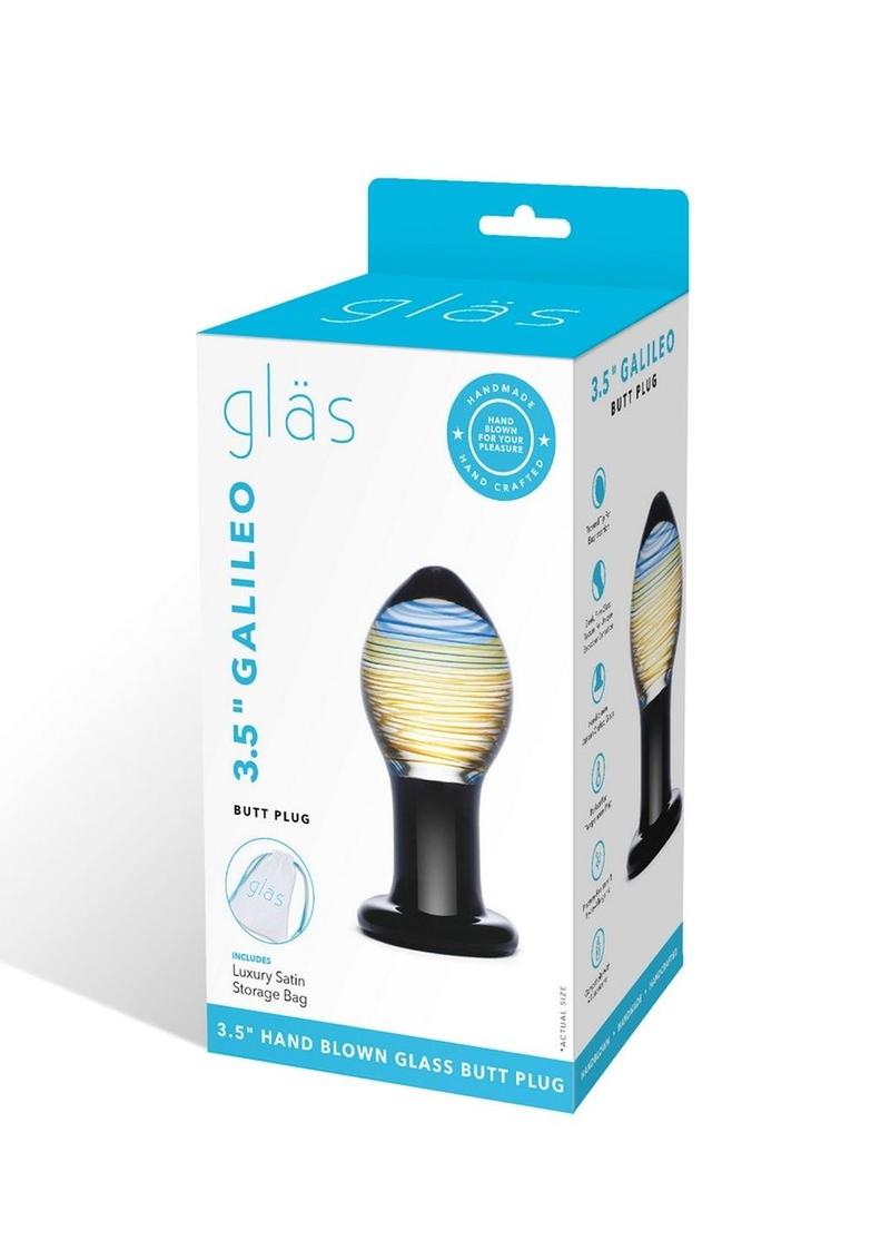 Gläs 3.5 Inch Galileo Hand Blown Glass Butt Plug