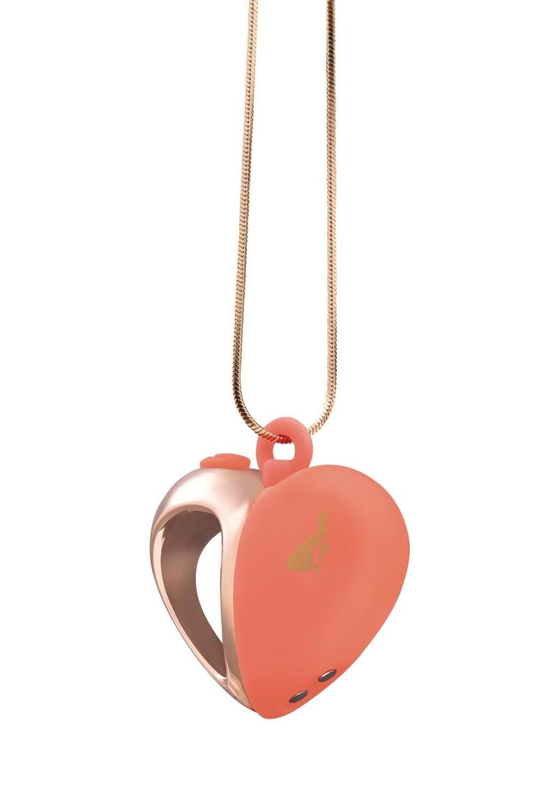 Lapdance Heart Pendant Wearable Necklace Vibrator