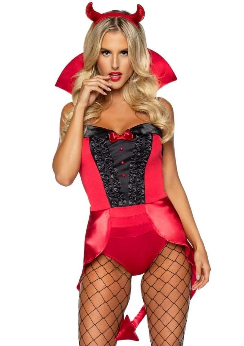 Devilish Darling Tux And Tails Bodysuit