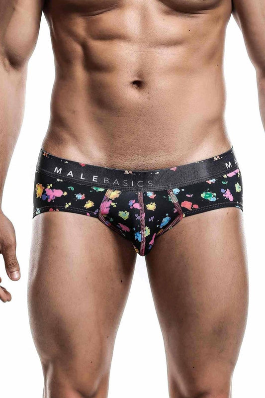 Malebasics New Hipster Brief Black Splash