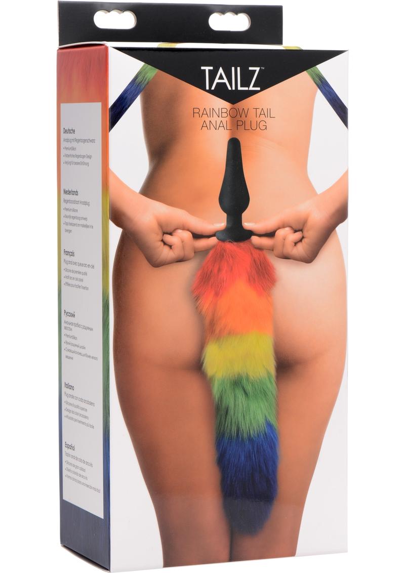 Tailz Rainbow Tail Silicone Colorful Butt Plug