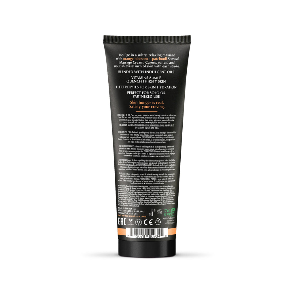 Orange Blossom + Patchouli Massage Cream 4oz